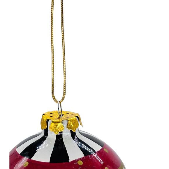 (4) Mackenzie-Childs-style Holiday Ornaments, “Vintage Circus Rose Arbor” - Picture 5 of 12